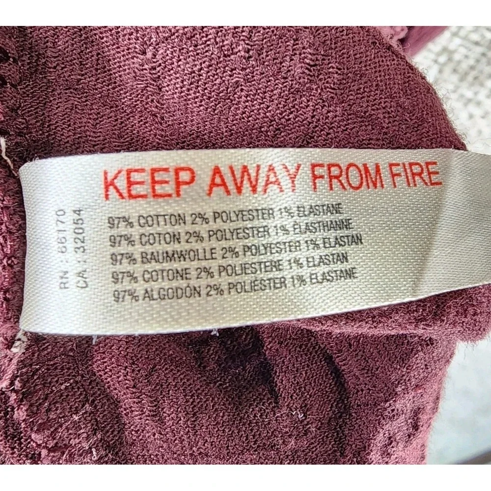 Free People Beach Get Obsessed Babydoll Dress Womens M Burgundy Open Back *Flaw